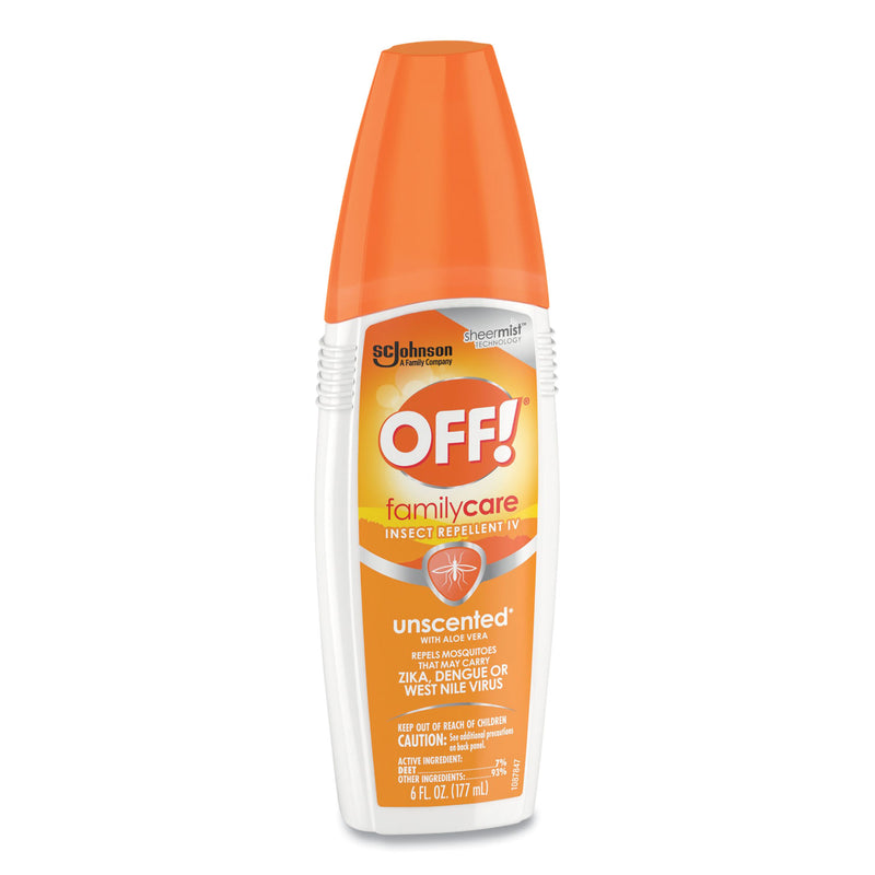 OFF! FamilyCare Unscented Spray Insect Repellent, 6 oz Spray Bottle, 12/Carton