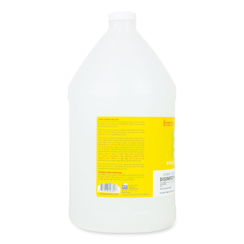 Boulder Clean Disinfectant Cleaner, Lemon Scent, 128 oz Bottle