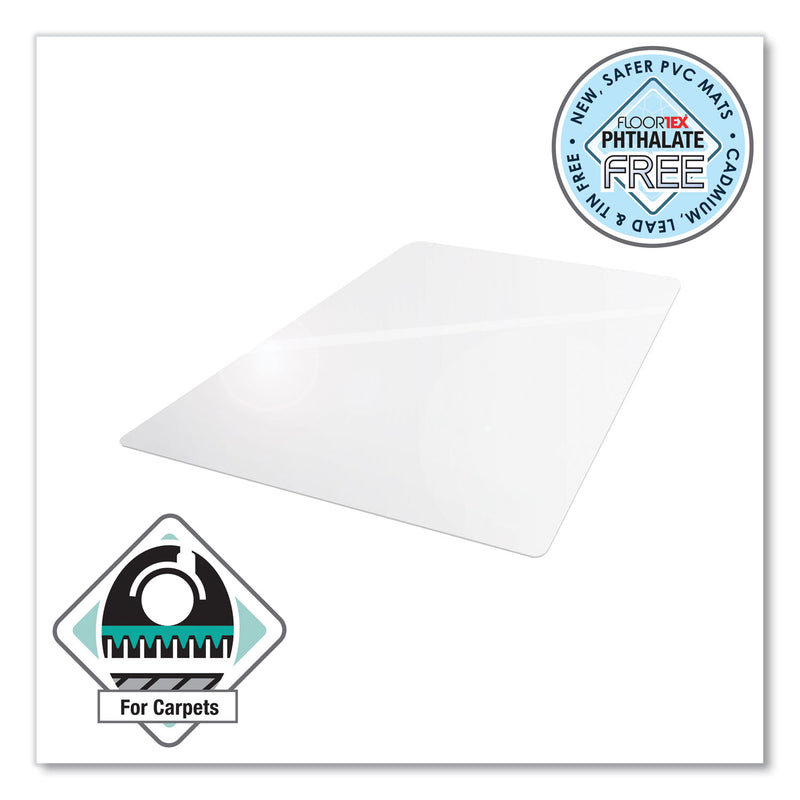 Floortex Cleartex Advantagemat Phthalate Free PVC Chair Mat for Low Pile Carpet, 48 x 36, Clear