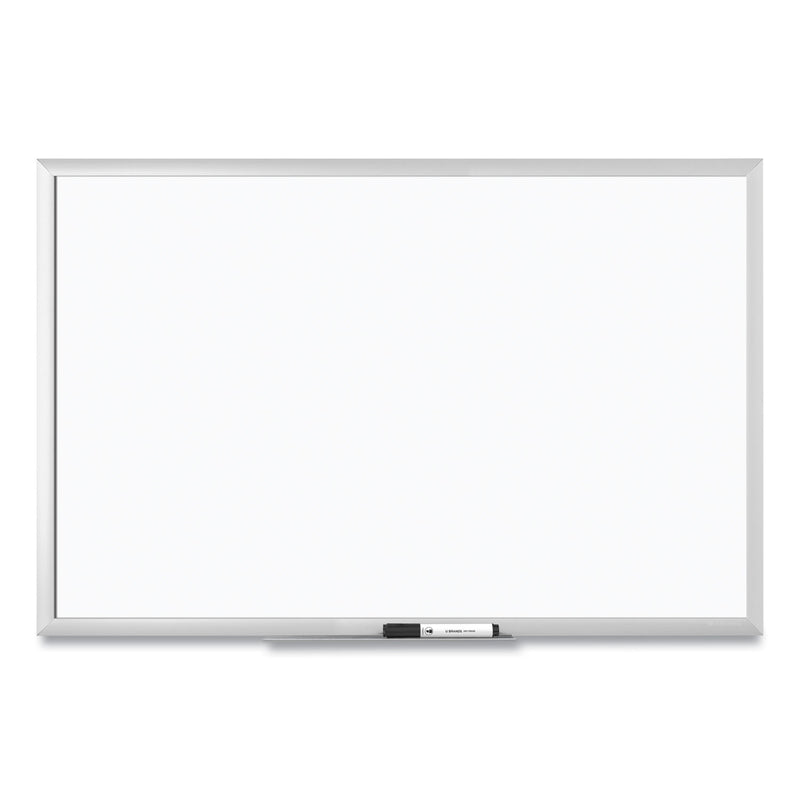 U Brands Melamine Dry Erase Board, 36 x 24, White Surface, Silver Frame