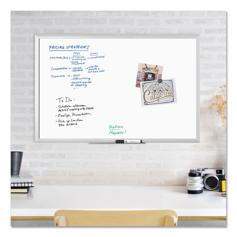 U Brands Magnetic Dry Erase Board with Aluminum Frame, 36 x 24, White Surface, Silver Frame