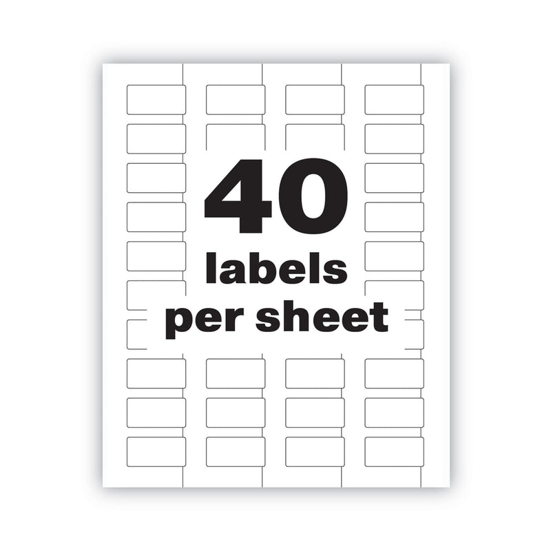 Avery PermaTrack Destructible Asset Tag Labels, Laser Printers, 0.75 x 1.5, White, 40/Sheet, 8 Sheets/Pack