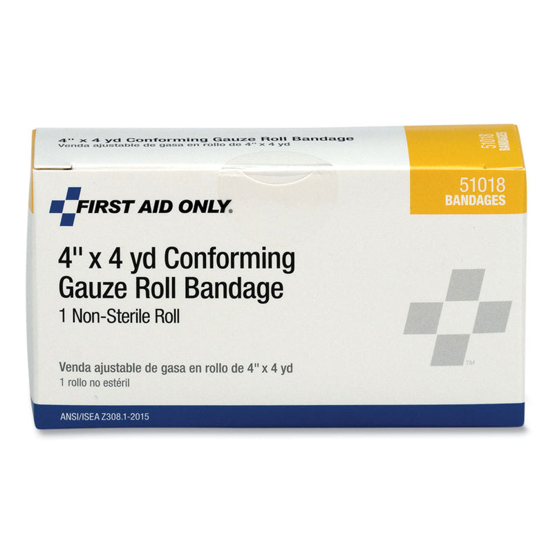 PhysiciansCare First Aid Conforming Gauze Bandage, Non-Sterile, 4" Wide