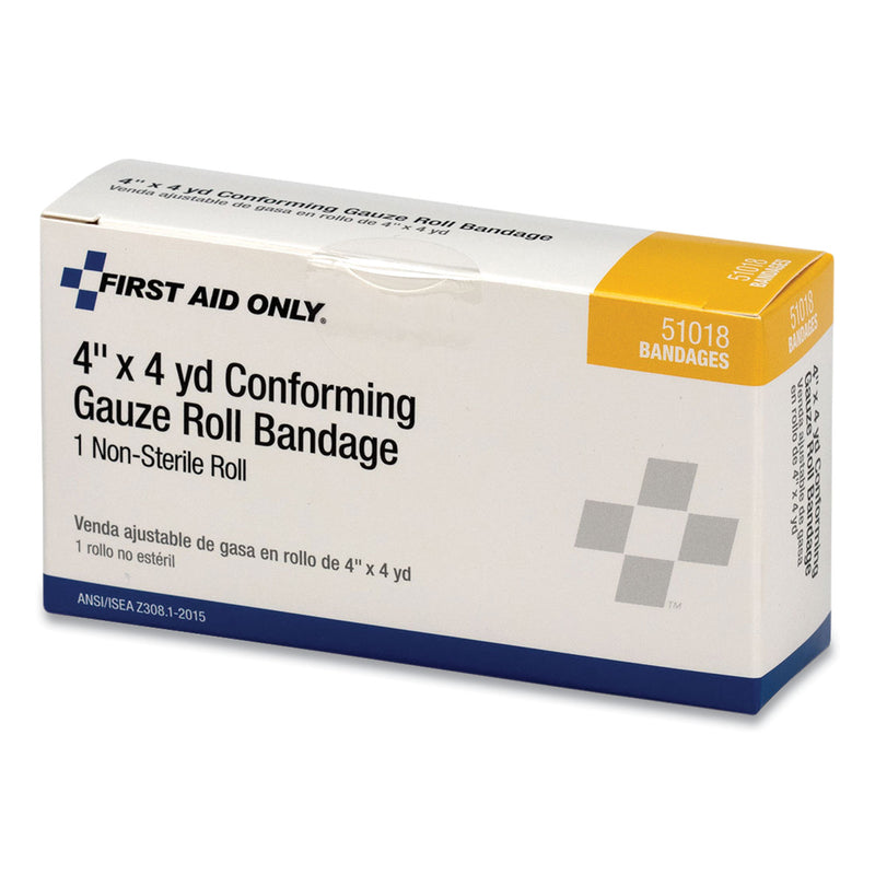 PhysiciansCare First Aid Conforming Gauze Bandage, Non-Sterile, 4" Wide