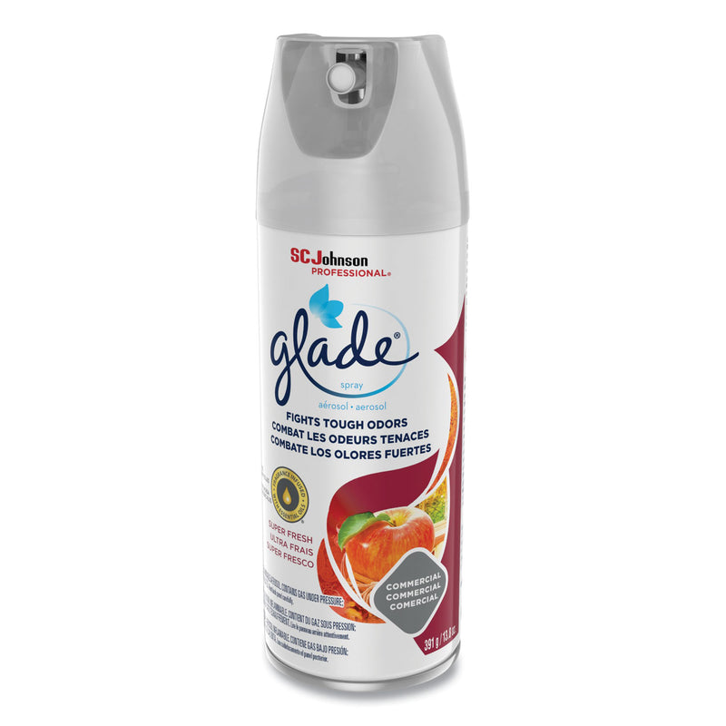 Glade Air Freshener, Super Fresh Scent, 13.8 oz Aerosol Spray, 12/Carton