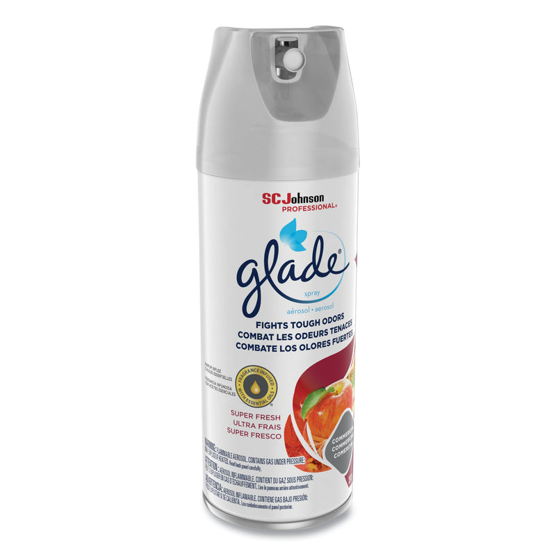 Glade Air Freshener, Super Fresh Scent, 13.8 oz Aerosol Spray, 12/Carton