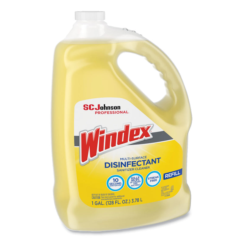 Windex Multi-Surface Disinfectant Cleaner, Citrus, 1 gal Bottle, 4/Carton