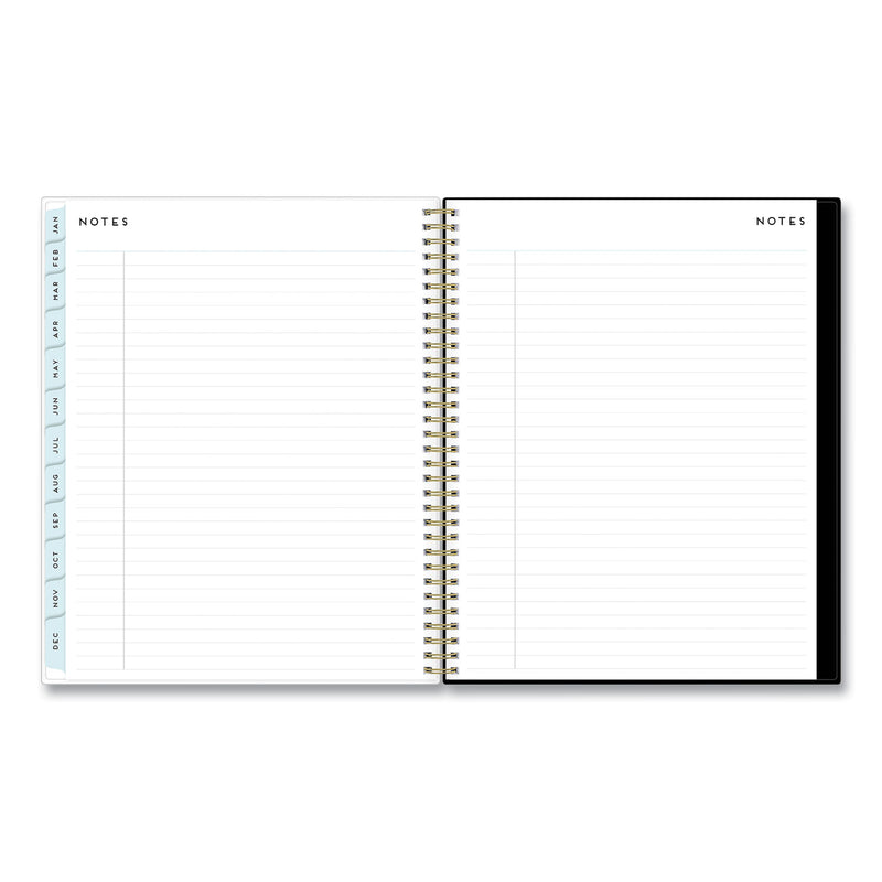 Blue Sky Baccara Dark Create-Your-Own Cover Weekly/Monthly Planner, Floral, 11 x 8.5, Gray/Black/Gold Cover, 12-Month (Jan-Dec): 2023