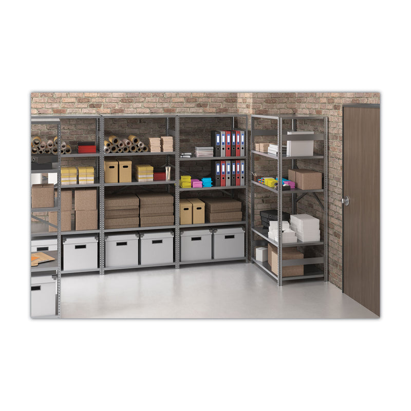 Tennsco Closed Commercial Steel Shelving, Six-Shelf, 36w x 18d x 75h, Medium Gray