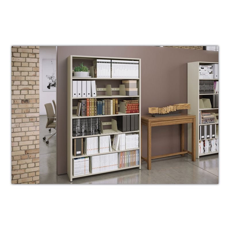 Tennsco Snap-Together Steel Seven-Shelf Closed Starter Set, 36w x 12d x 88h, Sand