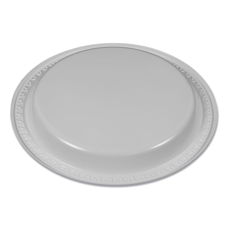 Tablemate Plastic Dinnerware, Plates, 6" dia, White, 125/Pack