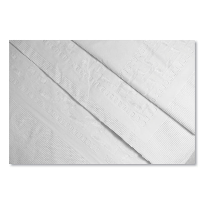 Tablemate Table Set Poly Tissue Table Cover, 54" x 108", White, 6/Pack