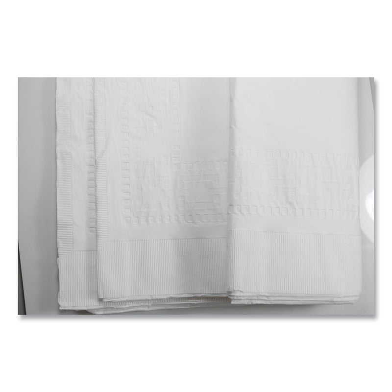 Tablemate Table Set Poly Tissue Table Cover, 54" x 108", White, 6/Pack