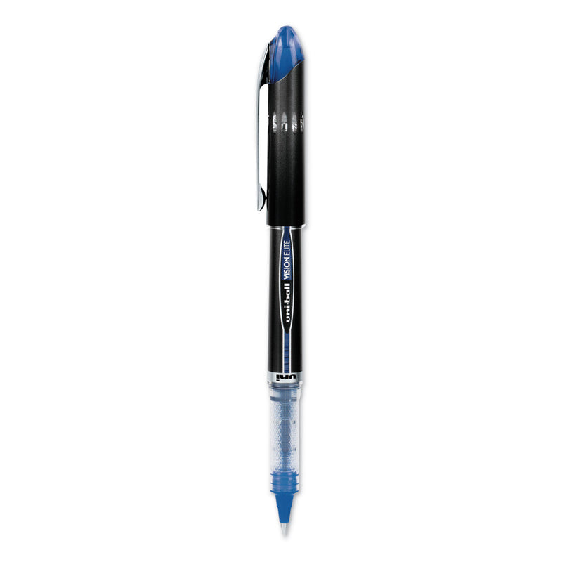 uniball VISION ELITE Roller Ball Pen, Stick, Extra-Fine 0.5 mm, Blue Ink, Blue Barrel