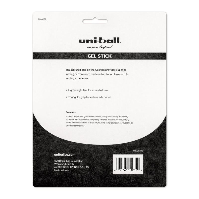 uniball Gel Pen, Stick, Micro 0.38 mm, Assorted Ink Colors, Clear Barrel, 8/Pack