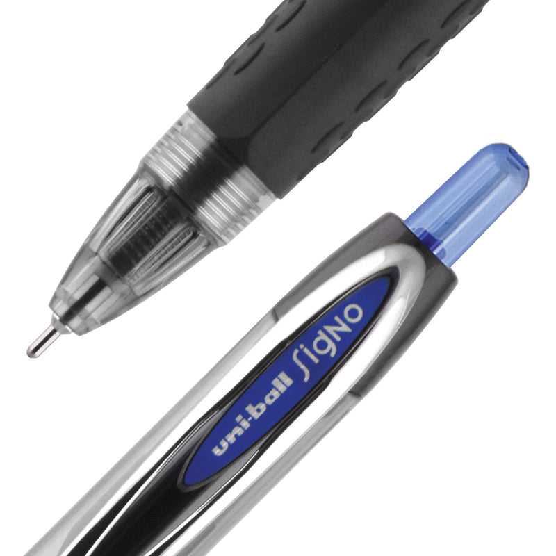 Uni-Ball Air Rollerball Pen, Fine Point, 0.7 mm, Black Barrel, Blue Ink