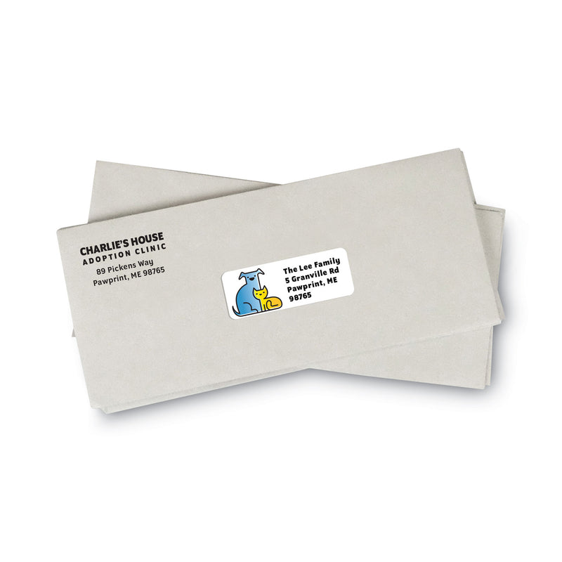 MACO White Laser/Inkjet Shipping Address Labels, Inkjet/Laser Printers, 1 x 2.63, White, 30 Labels/Sheet, 100 Sheets/Box