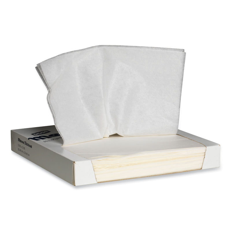 Dixie Menu Tissue Untreated Paper Sheets, 12 x 12, White, 1,000/Pack, 10 Packs/Carton