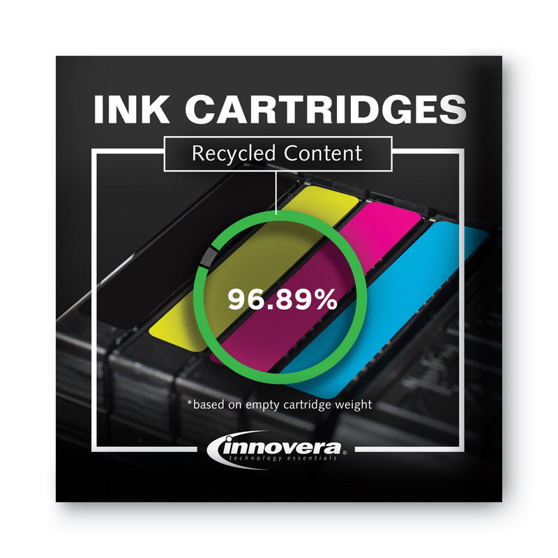 Innovera Remanufactured Black High-Yield Ink, Replacement for 956XL (L0R39AN), 3,000 Page-Yield