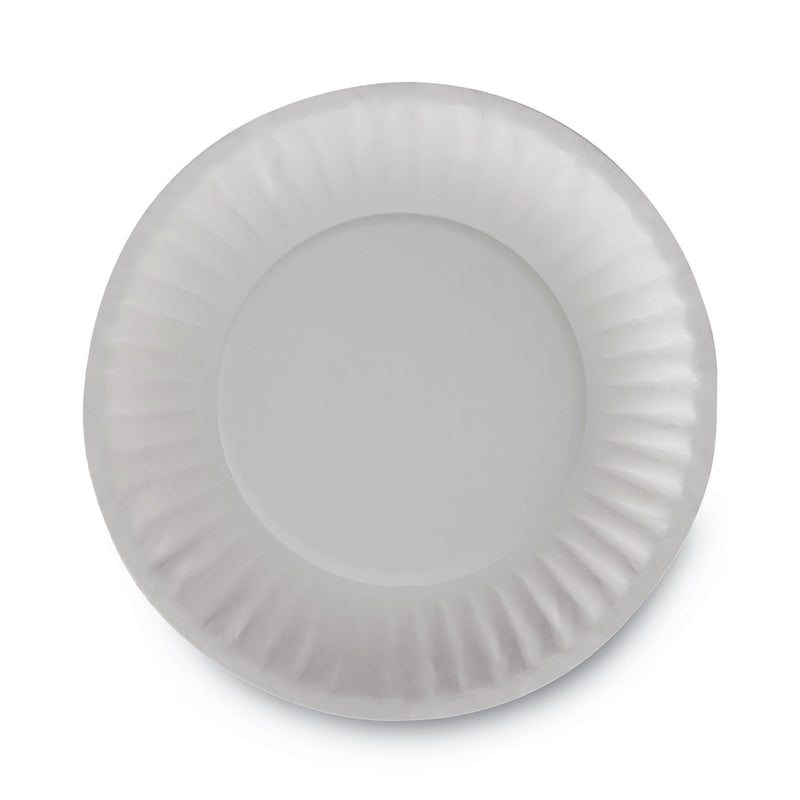 Dixie Clay Coated Paper Plates, 6" dia, White, 100/Pack