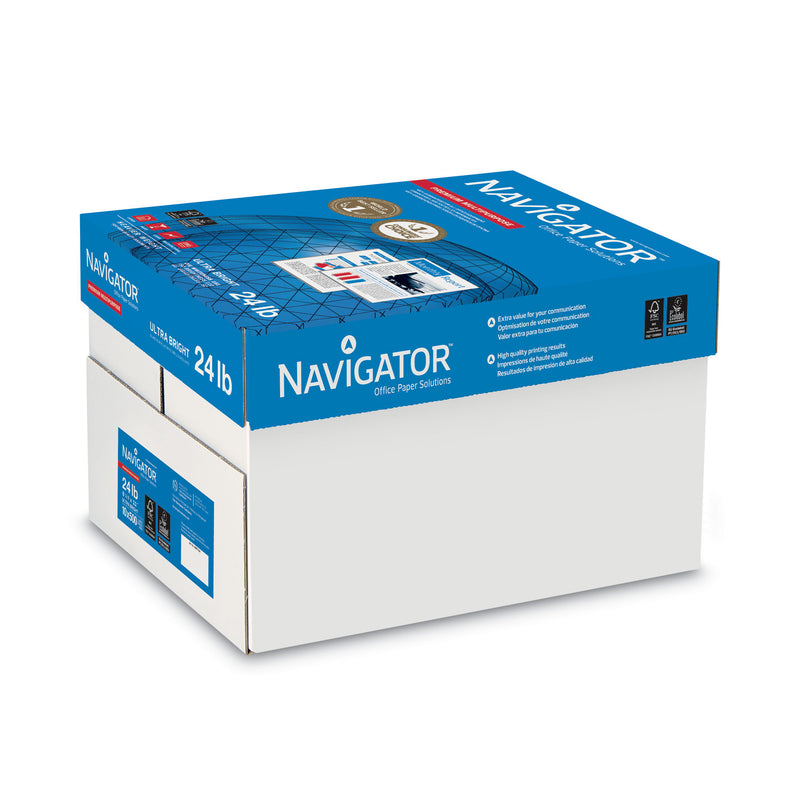 Navigator Premium Multipurpose Copy Paper, 97 Bright, 24 lb Bond Weight, 8.5 x 11, White, 500 Sheets/Ream, 10 Reams/Carton