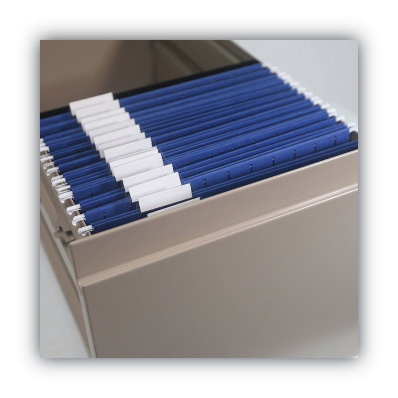 Smead Colored Hanging File Folders with 1/5 Cut Tabs, Letter Size, 1/5-Cut Tabs, Navy, 25/Box