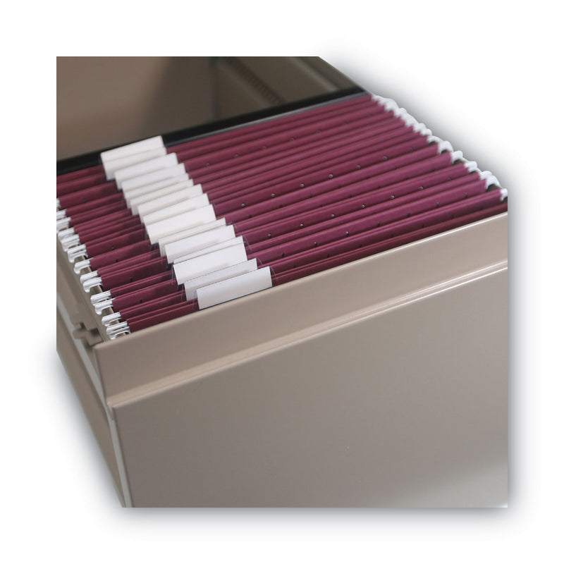 Smead Colored Hanging File Folders with 1/5 Cut Tabs, Letter Size, 1/5-Cut Tabs, Maroon, 25/Box