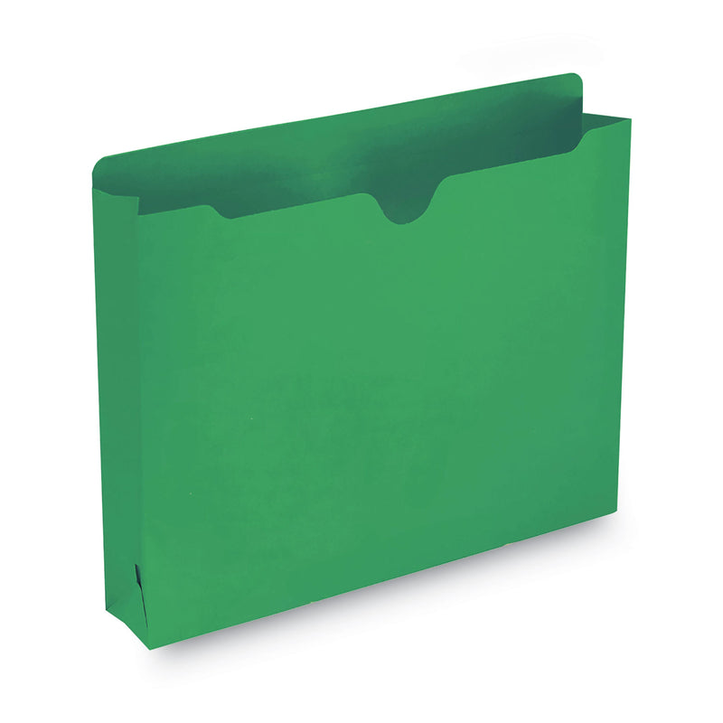 Smead Colored File Jackets with Reinforced Double-Ply Tab, Straight Tab, Letter Size, Green, 50/Box