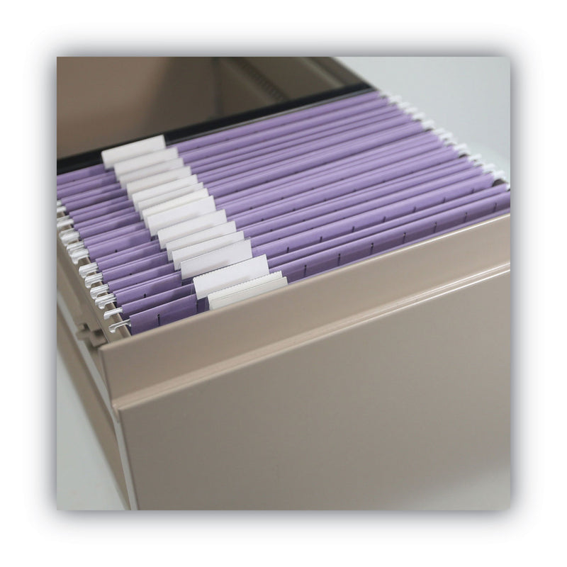 Smead Colored Hanging File Folders with 1/5 Cut Tabs, Letter Size, 1/5-Cut Tabs, Lavender, 25/Box