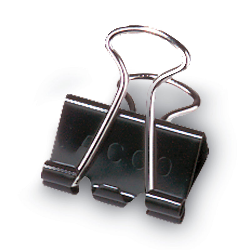 ACCO Binder Clips, Medium, Black/Silver, Dozen