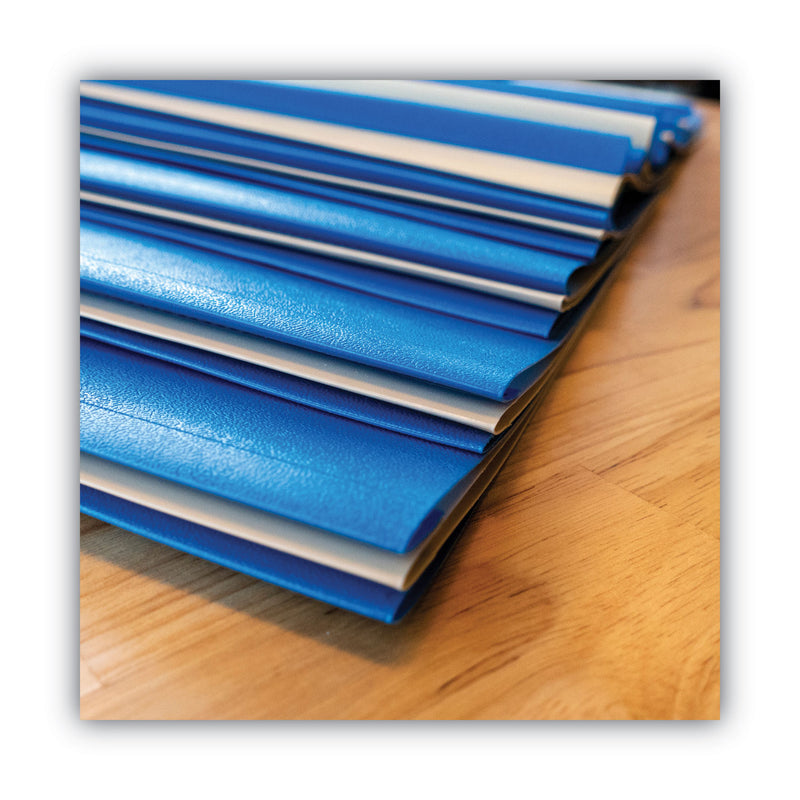 Smead Six-Section Poly Classification Folders, 2 Dividers, Letter Size, Blue, 10/Box