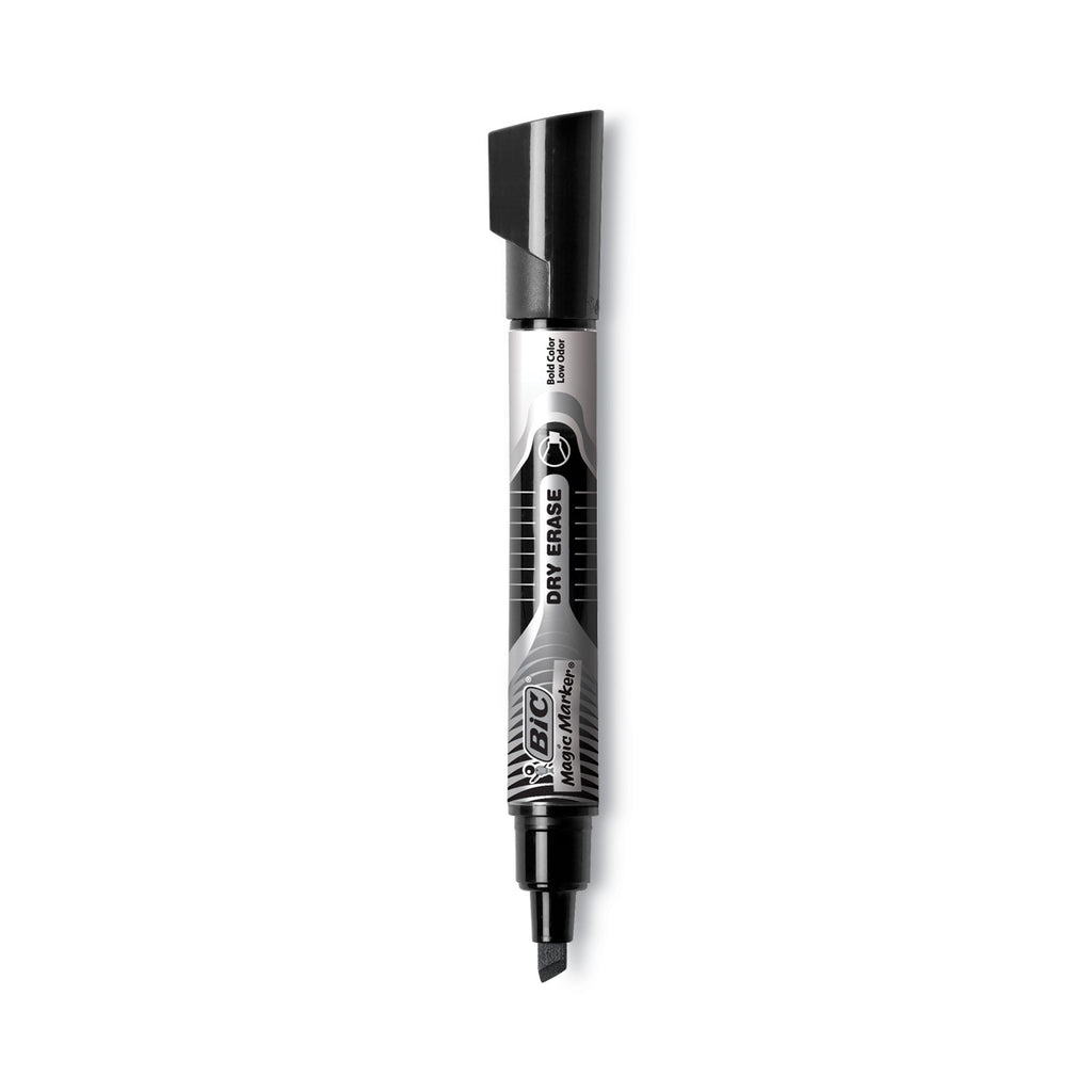 Bic Low Odor & Bold Writing Dry Erase Marker Chisel Tip Black Dozen