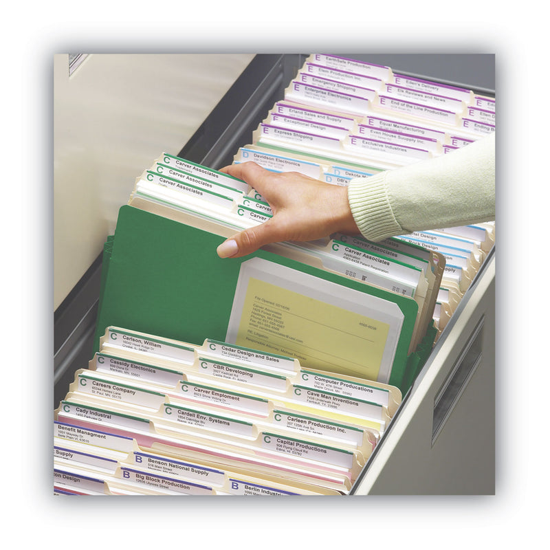 Smead Colored File Pockets, 1.75" Expansion, Letter Size, Green