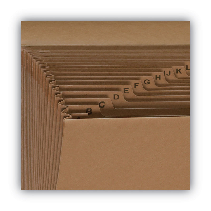 Smead Indexed Expanding Kraft Files, 21 Sections, Elastic Cord Closure, 1/21-Cut Tabs, Letter Size, Kraft