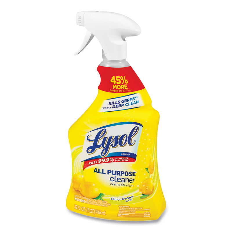 LYSOL Ready-to-Use All-Purpose Cleaner, Lemon Breeze, 32 oz Spray Bottle