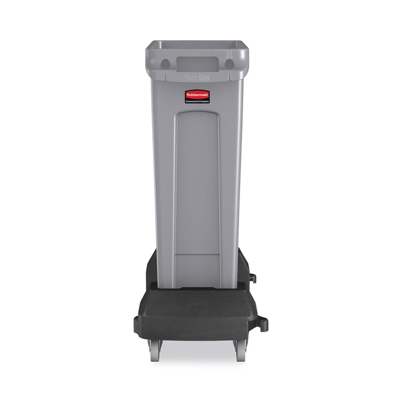 Rubbermaid Slim Jim Resin Trainable Dolly, 120 lb Capacity, 23.86 x 14.71 x 8.36, Black