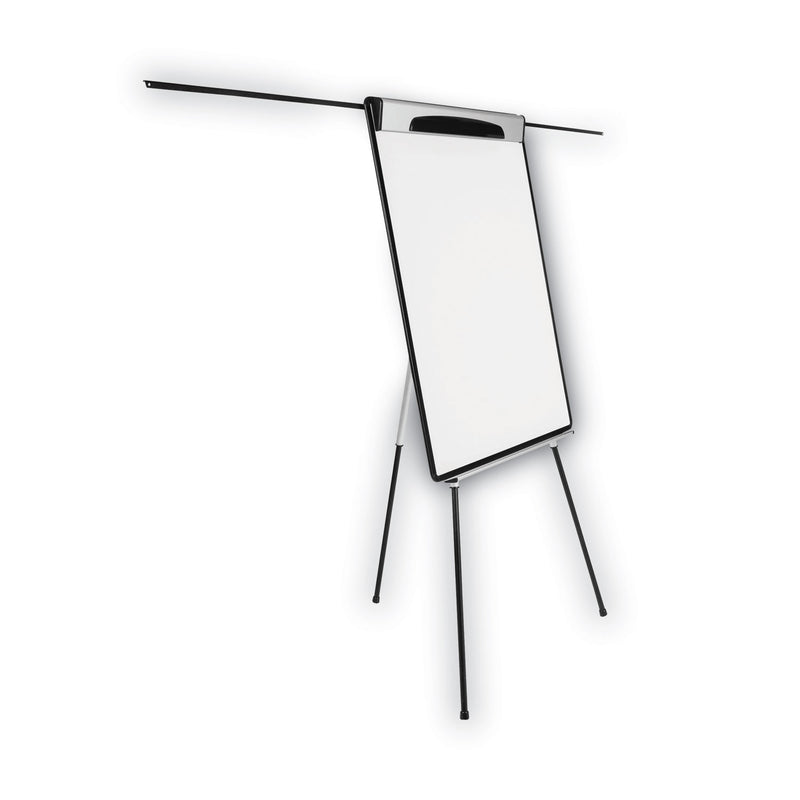 MasterVision Magnetic Gold Ultra Dry Erase Tripod Easel with Extension Arms, 32" to 72", Black/Silver