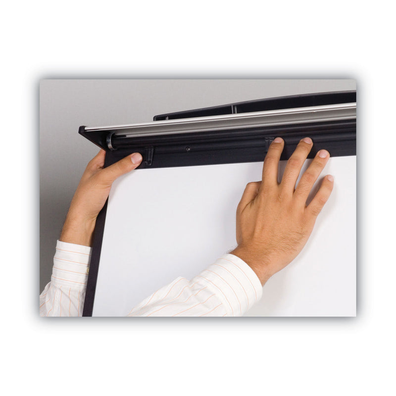 MasterVision Magnetic Gold Ultra Dry Erase Tripod Easel with Extension Arms, 32" to 72", Black/Silver
