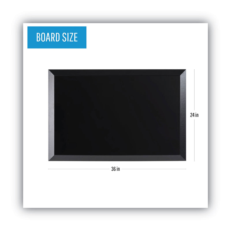 MasterVision Kamashi Wet-Erase Board, 36 x 24, Black Frame