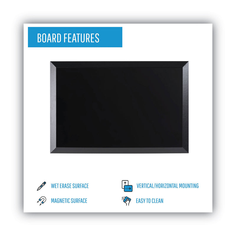 MasterVision Kamashi Wet-Erase Board, 36 x 24, Black Frame