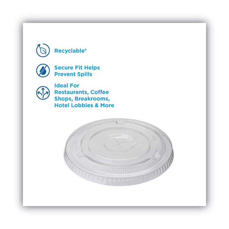 Dixie Cold Drink Cup Lids, Fits 16 oz Plastic Cold Cups, Clear, 100/Sleeve, 10 Sleeves/Carton