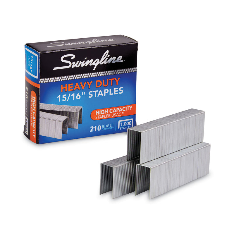 Swingline S.F. 13 Heavy-Duty Staples, 0.94" Leg, 0.5" Crown, Steel, 1,000/Box