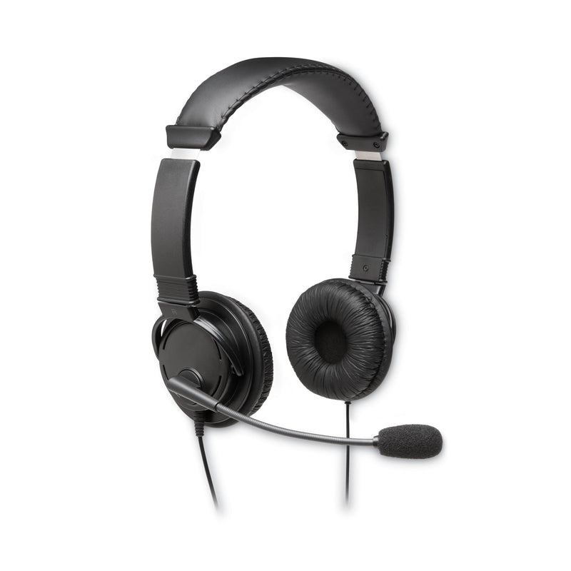 Kensington Hi-Fi Headphones with Microphone, 6 ft Cord, Black