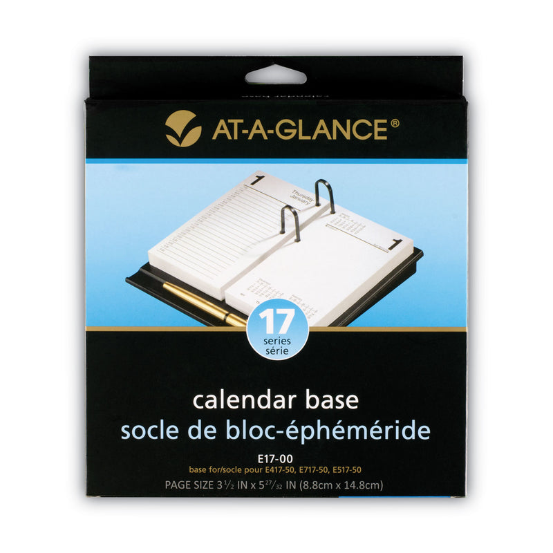 AT-A-GLANCE Desk Calendar Base for Loose-Leaf Refill, 3.5 x 6, Black