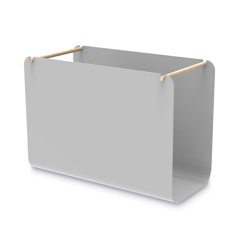 U Brands Arc Hanging File Basket, Letter Size, 14" Long, Gray, 2/Box