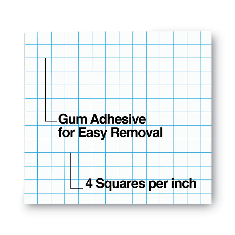 Universal Quadrille-Rule Glue Top Pads, Quadrille Rule (4 sq/in), 50 White 8.5 X 11 Sheets, Dozen