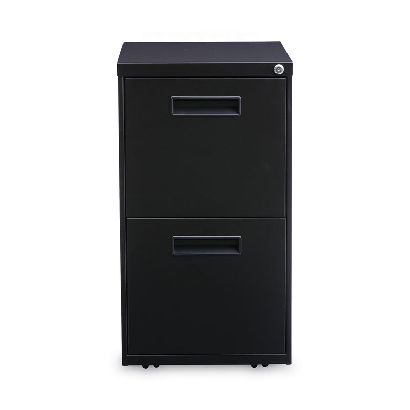 Alera File Pedestal, Left or Right, 2 Legal/Letter-Size File Drawers, Black, 14.96" x 19.29" x 27.75"