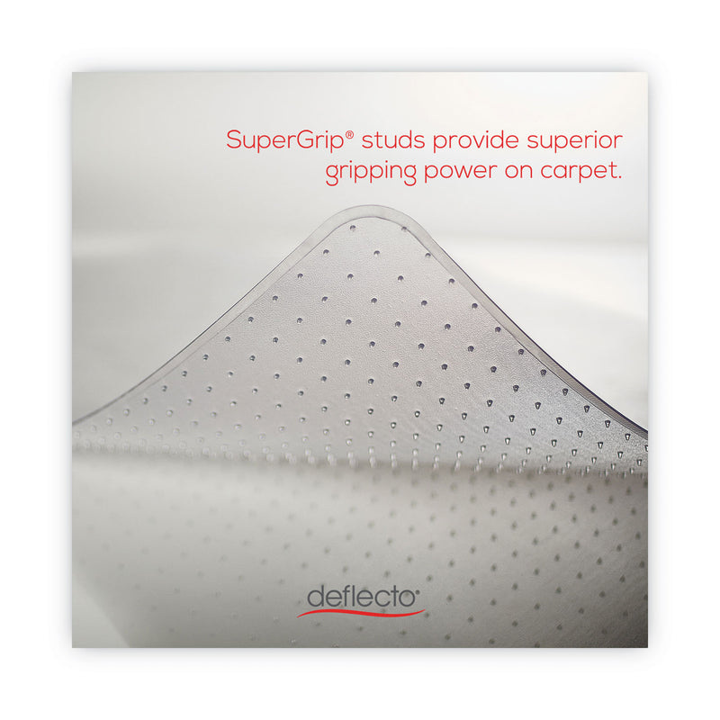 deflecto SuperMat Frequent Use Chair Mat, Med Pile Carpet, Roll, 46 x 60, Rectangle, Clear