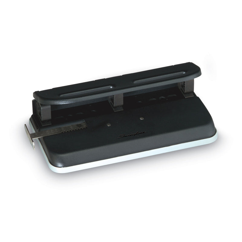 Swingline 24-Sheet Easy Touch Two- to Seven-Hole Precision-Pin Punch, 9/32" Holes, Black