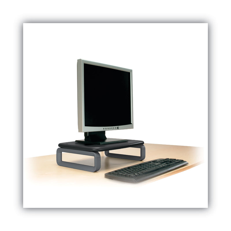 Kensington Monitor Stand with SmartFit, For 24" Monitors, 15.5" x 12" x 3" to 6", Black/Gray, Supports 80 lbs